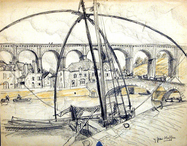 Carrelet au vieux pont [titre attribué]_0