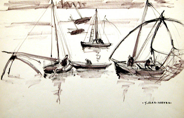 Etudes : pêche au carrelet - 1/ 2/ 3 [titre attribué]_1