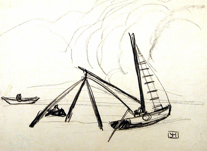 Etude de carrelet sur sa barque 1/ 2/ 3/ [titre attribué]_0