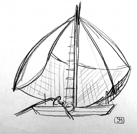 Etude de carrelet sur sa barque 1/ 2/ 3/ [titre attribué]_2