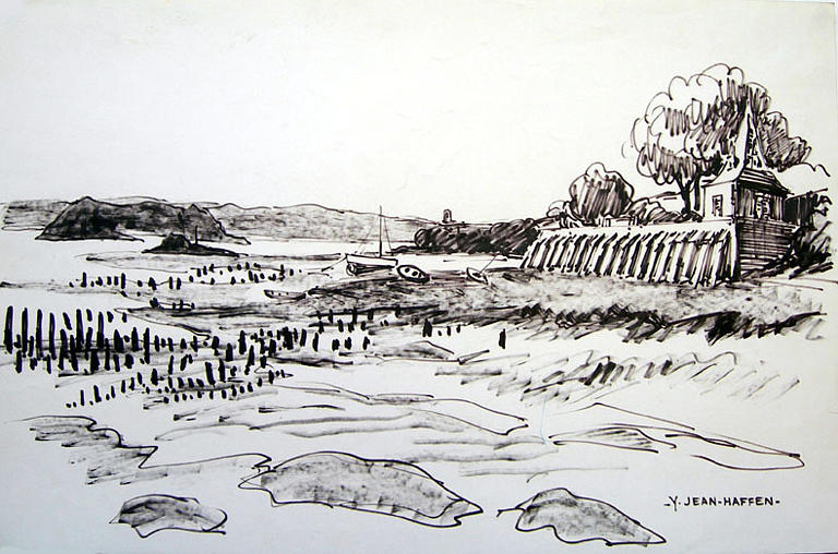 L'estuaire de la Rance à marée basse [titre attribué]_0