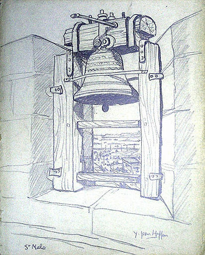 Saint Malo, cloche dominant les bassins (étude) [titre attribué]_0