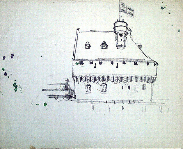 Saint Malo, le haut de la tour Quic en Grogne (étude) [titre attribué]_0