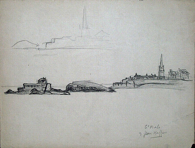 Au large de Saint Malo (esquisse) [titre attribué]_0