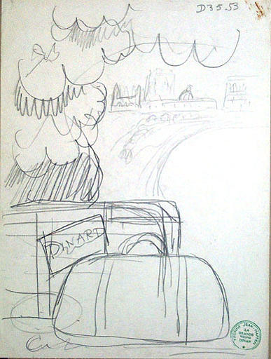Dinard, variations gris orangé ; ébauche au verso [titre attribué]_1