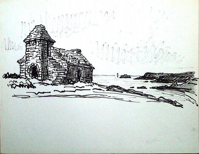 Devant la pointe du Groin, corps de garde du Verger [titre attribué]_0