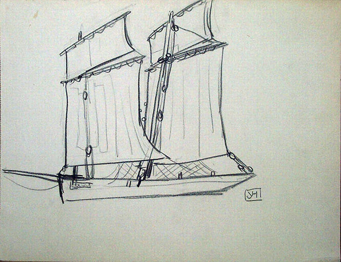 Cancale, une bisquine (étude) [titre attribué]_0
