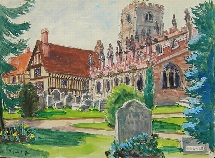 Knowle : église et cimetière [titre attribué]_0