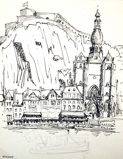 Dinant en Belgique (esquisse) [titre attribué]_0