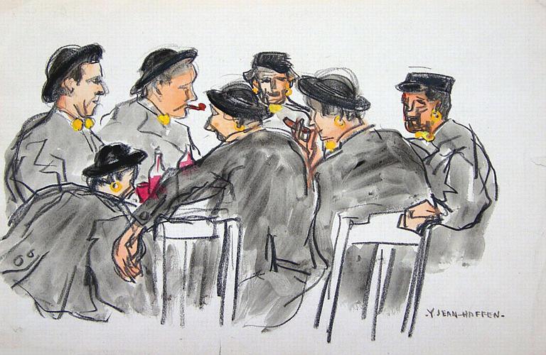 Hommes attablés [titre attribué]_0