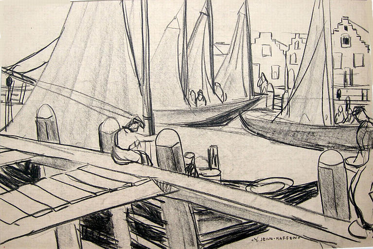 Dans le port (esquisse) [titre attribué]_0