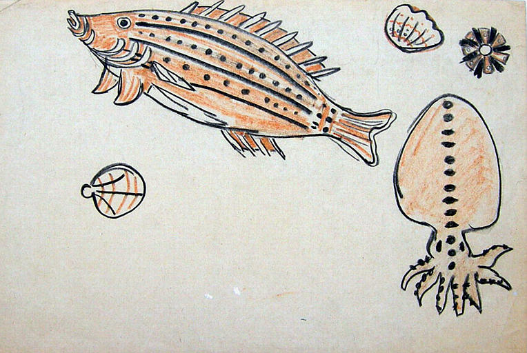 Crète : animaux marins (étude) [titre attribué]_0