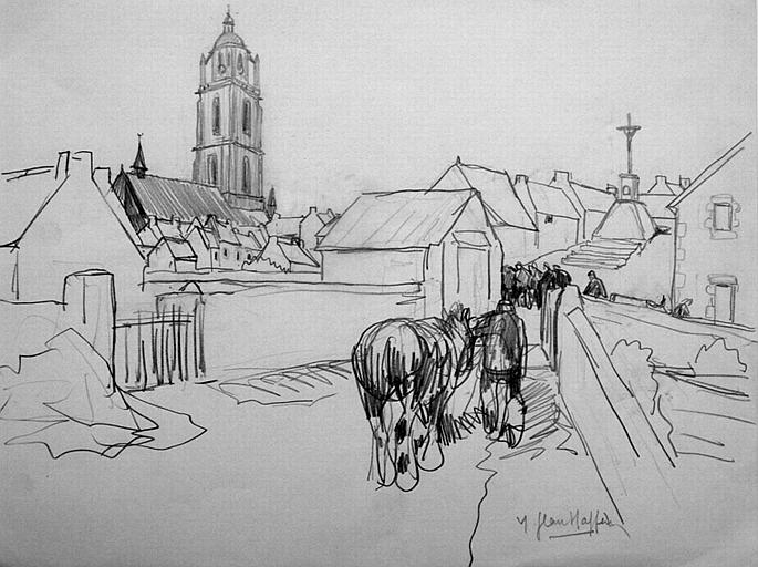 Le bourg de Batz et son calvaire [titre attribué]_0