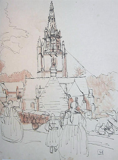 St Nicodème : la chapelle (esquisse) [titre attribué]_0