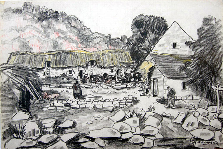 Le Faouët : la ferme de Basse-Bretagne [titre attribué]_0