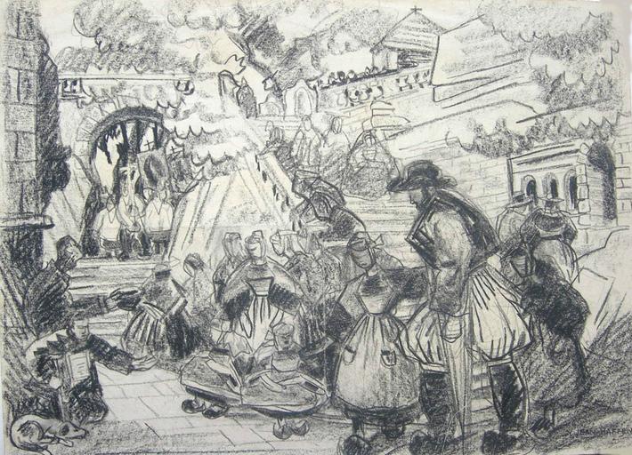 Le Faouët : Ste Barbe, la foule du pardon [titre attribué]_0