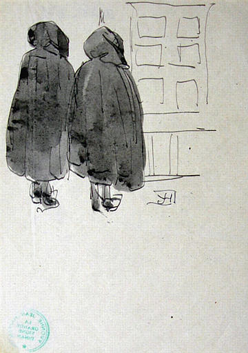 Le Faouët : Les mantes noires (étude) [titre attribué]_0