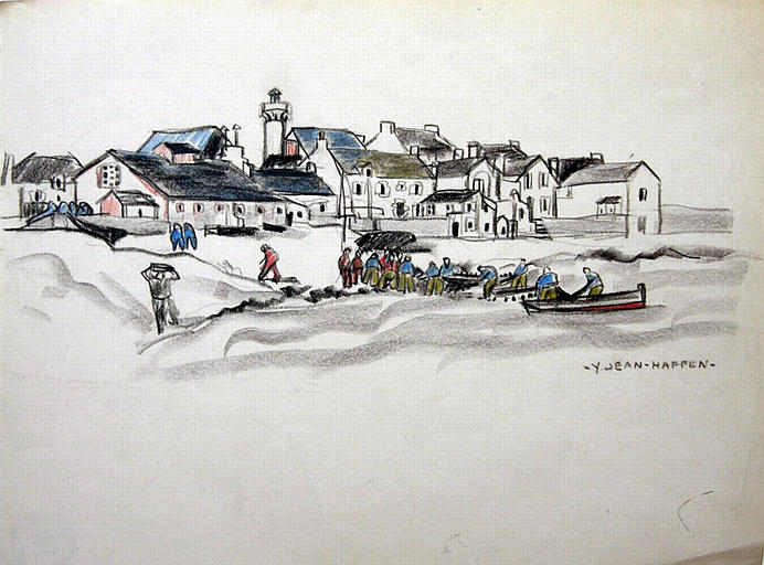 Les pêcheurs et leur village [titre attribué]_0