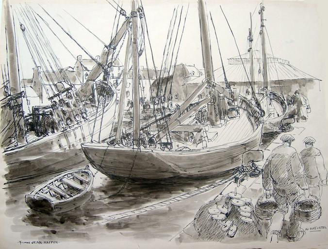 Pêcheurs au port d'Etel [titre attribué]_0