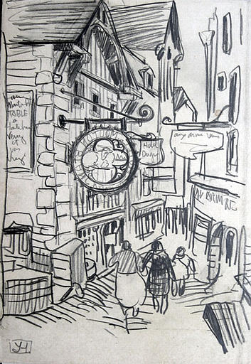 Le Mont Saint Michel : la rue principale [titre attribué]_0
