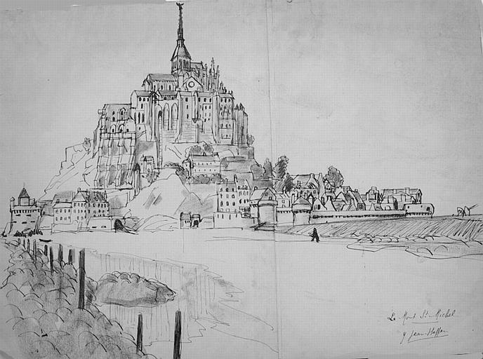 Le Mont saint Michel vu de la Selune [titre attribué]_0