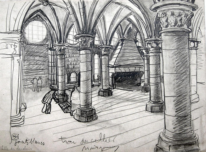 Le Mont Saint Michel : salle des chevaliers [titre attribué]_0