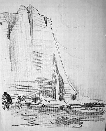 Falaises de calcaire (esquisse) [titre attribué]_0