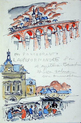 Vue de Barentin (projet d'affiche) [titre attribué]_0