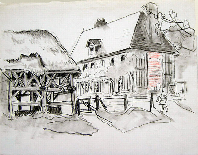 Maison normande (esquisse) [titre attribué]_0