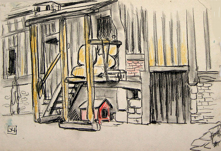 Entrée de chaumière (étude) [titre attribué]_0