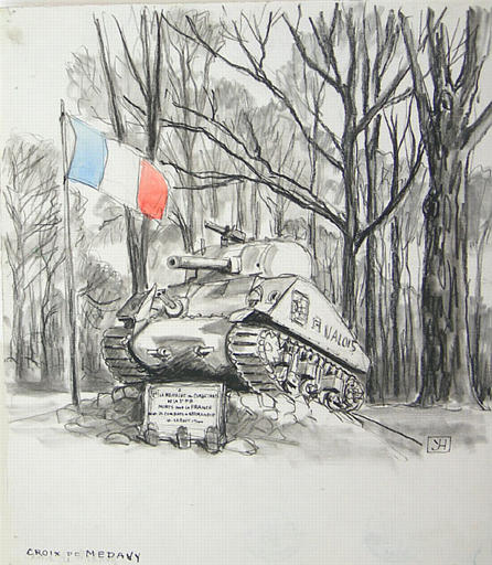 Char de guerre à la Croix de Medavy [titre attribué]_0
