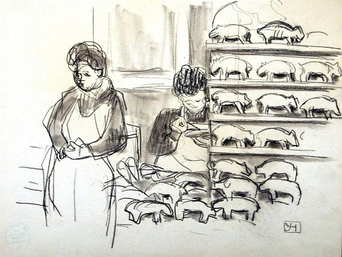 Marchandes de petits cochons en pain d'épice [titre attribué]_0
