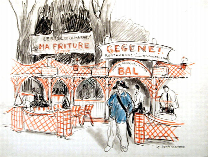 Restaurant Gégène : guinguette (esquisse) [titre attribué]_0
