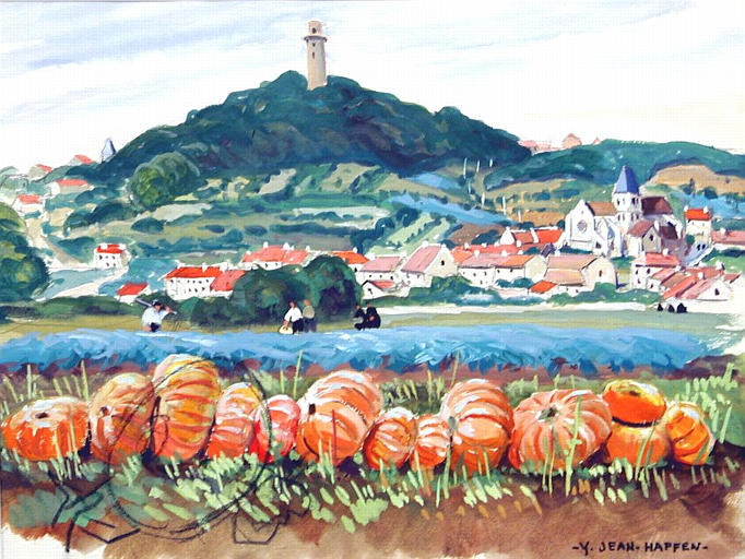Champ de citrouilles et tour de Montlhéry [titre attribué]_0