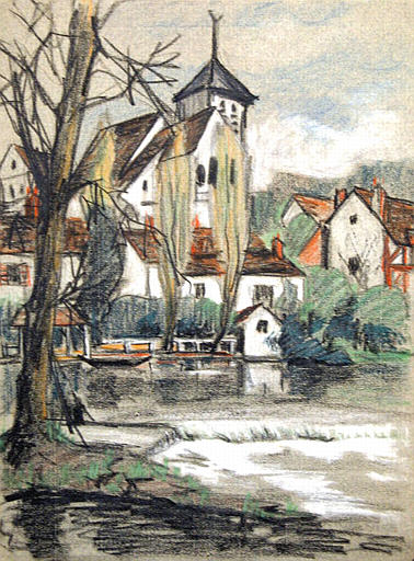 Moret : sur les bords de l'eau [titre attribué]_0