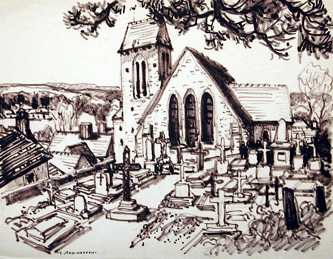 Saint Léger en Yvelines : Eglise et cimetière [titre attribué]_0
