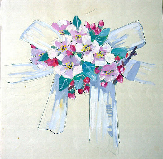 Noeud et fleurs de pommier (esquisse) [titre attribué]_0