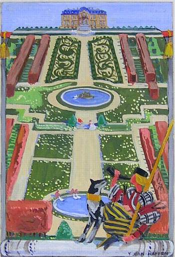 Les jardins du château de Champs sur Marne (projet pour une affiche) [titre attribué]_0