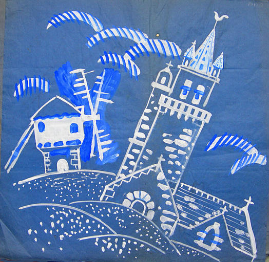 Moulin et clocher (projet) [titre attribué]_0