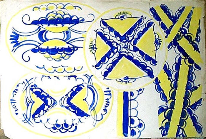 Recherche de décor en bleu et jaune [titre attribué]_0
