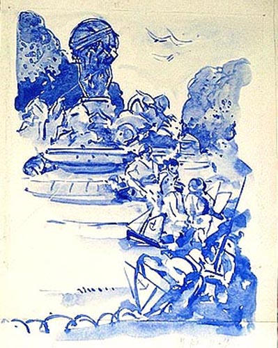 Fontaine du jardin de l'Observatoire (esquisse) [titre attribué]_0