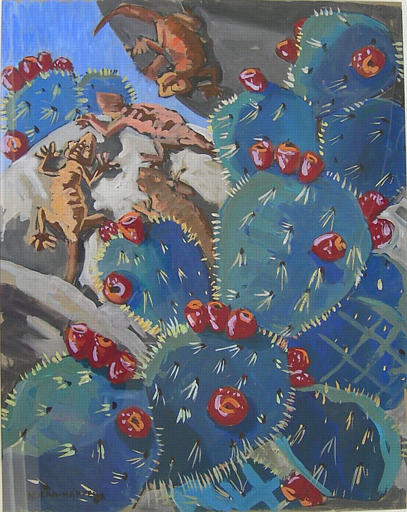 Salamandres et Opuntia hybride [titre attribué]_0
