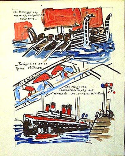 Barque tapisserie et transatlantique (projet) [titre attribué]_0