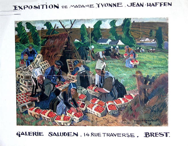 Affiche d'exposition : La cueillette à Plougastel [titre attribué]_0