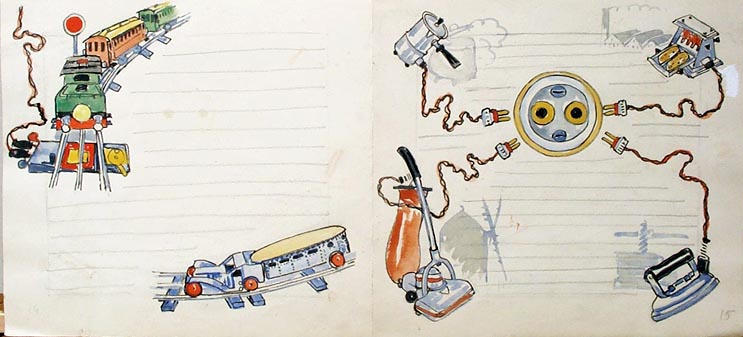 P. 13, 14, 15, 16 : Prise de courant ; Jouets électriques ; Appareils ménagers ; Fusibles [titre attribué]_0