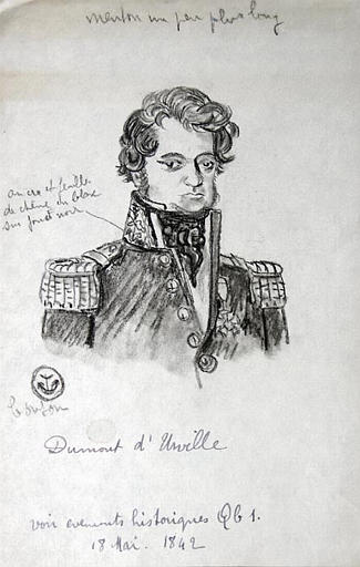Portrait de Dumont d'Urville (esquisse) [titre attribué]_0