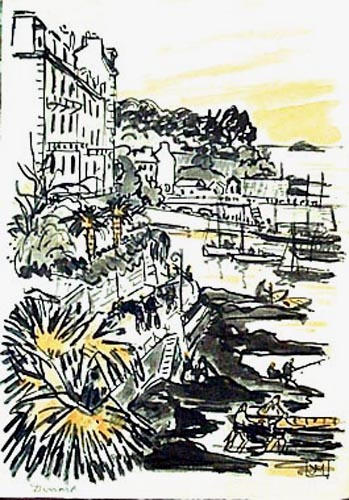 Dinard (essai en noir et jaune) [titre attribué]_0