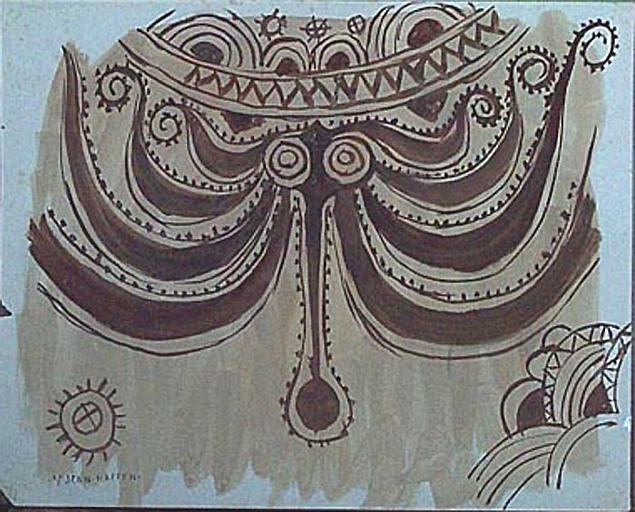 Décor crétois : faune marine et motifs géométriques (motif isolé : copie) [titre attribué]_0