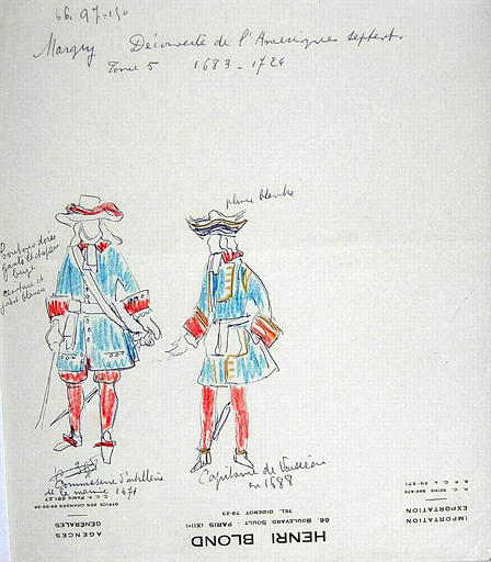 Officiers de Marine 17e siècle (étude de costume) [titre attribué]_0