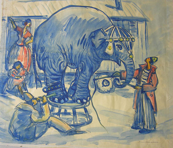 L'éléphant du cirque Bouglione [titre attribué]_0